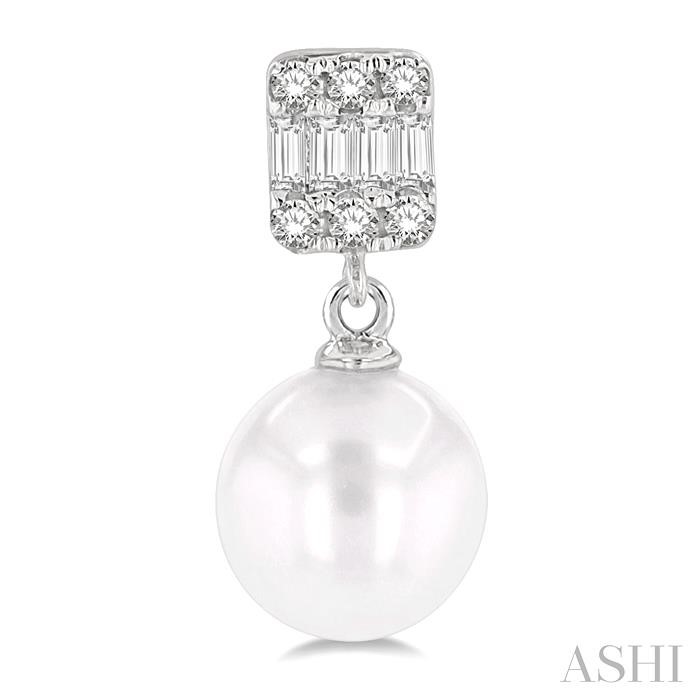 Pearl Drop Diamond Earrings-2