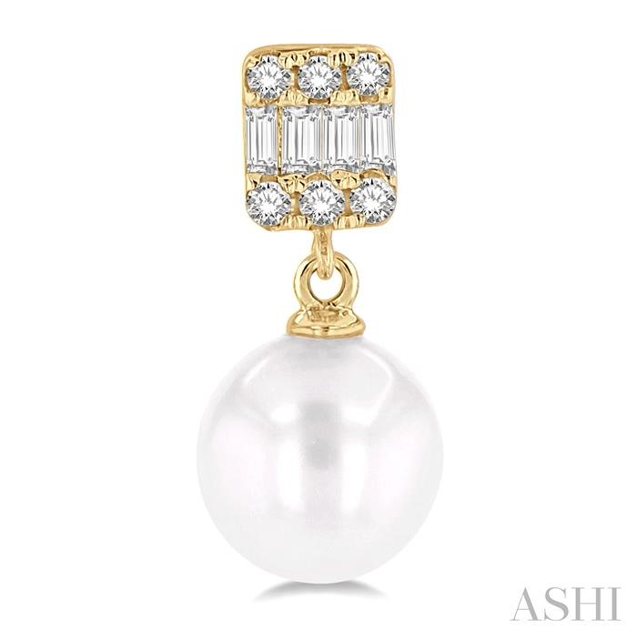 Pearl Drop Diamond Earrings-2