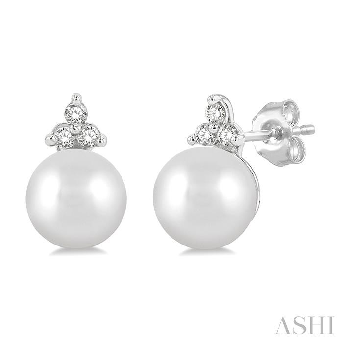 PEARL & PETITE DIAMOND FASHION EARRINGS