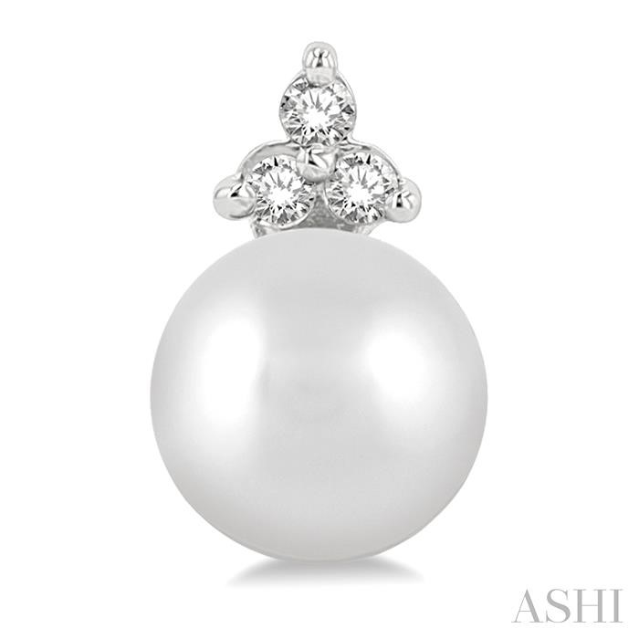 Pearl & Petite Diamond Fashion Earrings-2