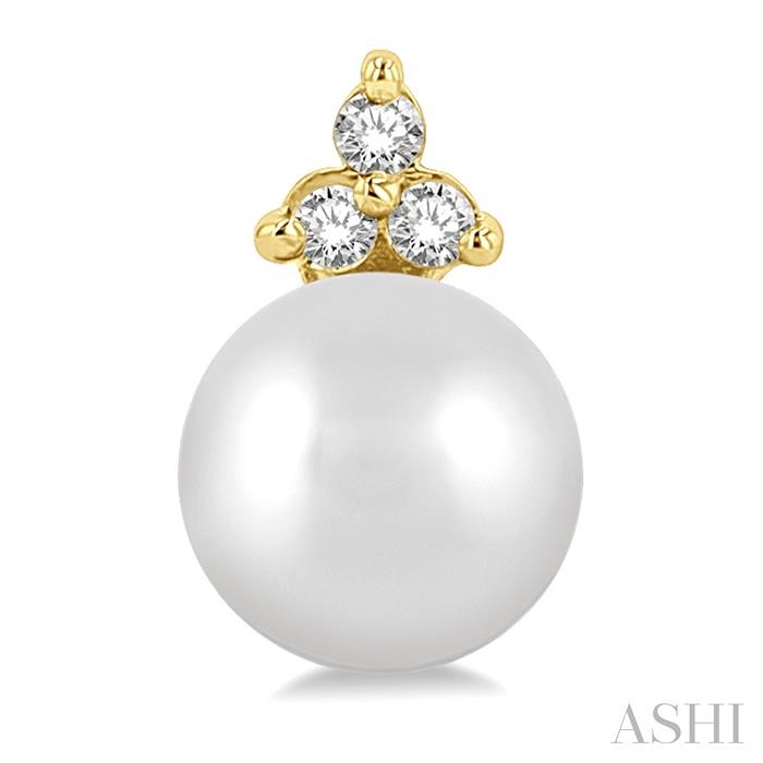 Pearl & Petite Diamond Fashion Earrings-2