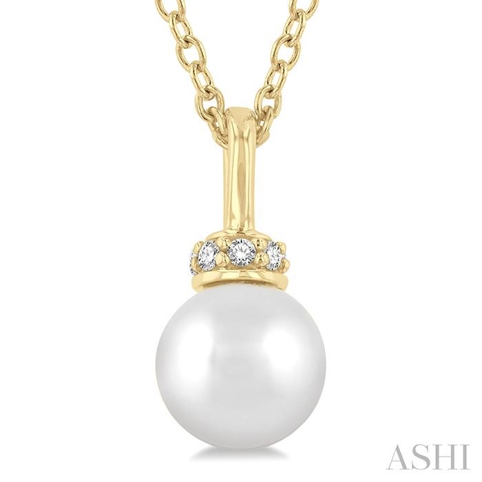 Pearl & Petite Diamond Fashion Pendant-3