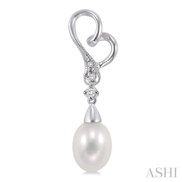Heart Shape Pearl & Diamond Fashion Earrings-2