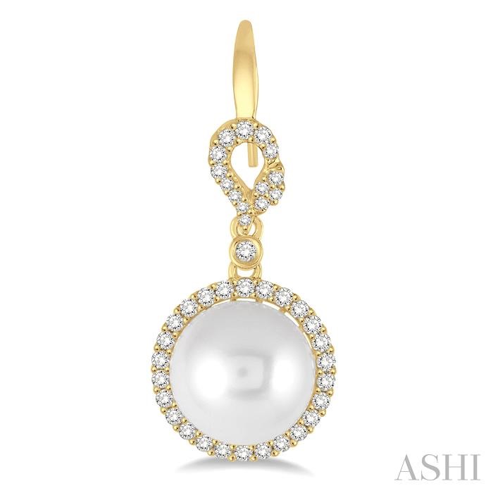 Pearl & Halo Diamond Earrings-2