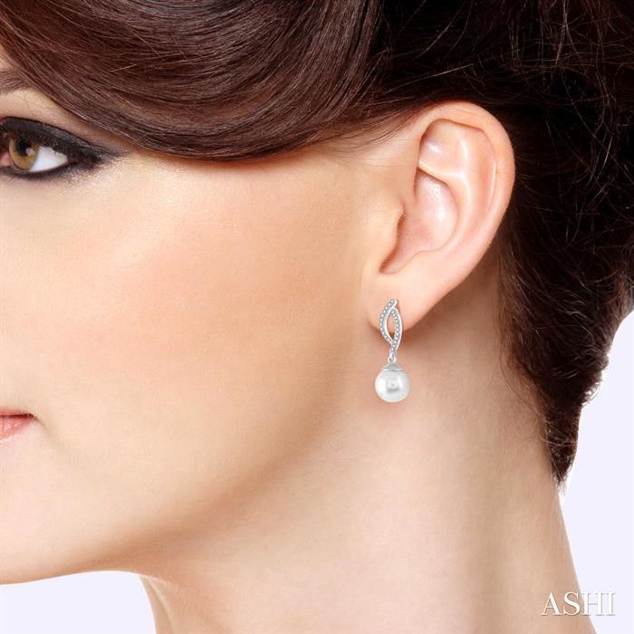 Pearl & Diamond Fashion Earrings-4