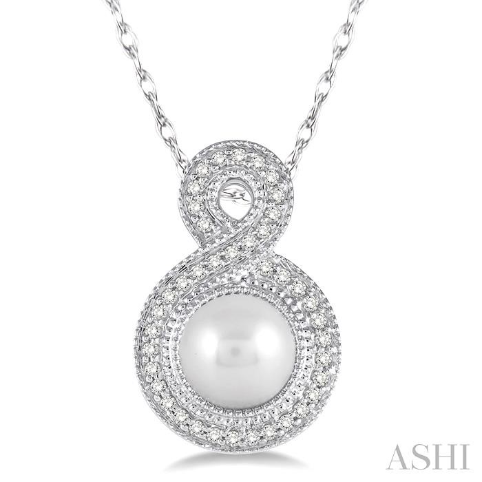 PEARL & DIAMOND FASHION PENDANT