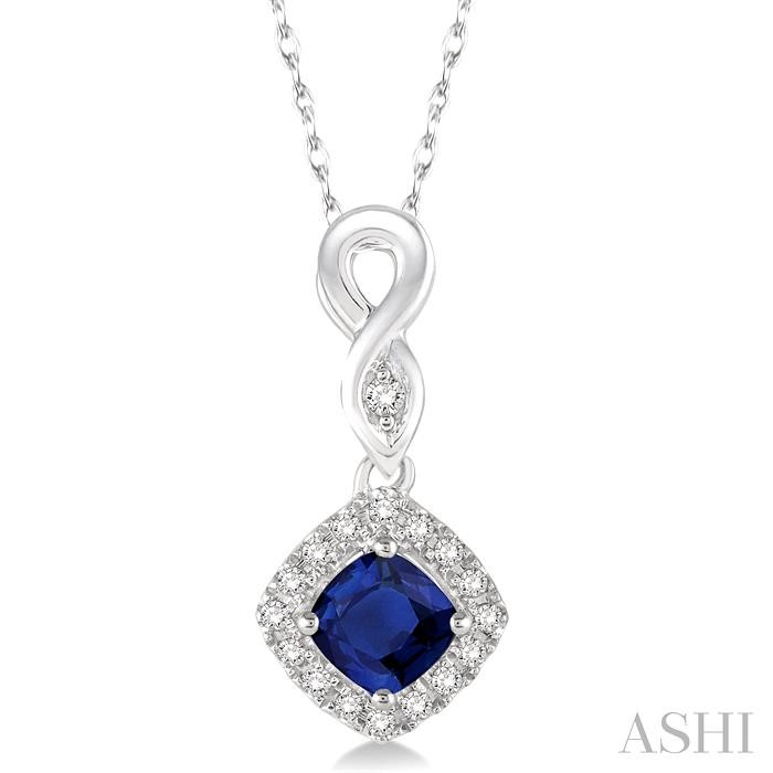 GEMSTONE & DIAMOND PENDANT