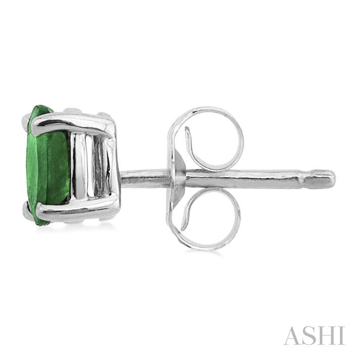 Oval Shape Gemstone Stud Earrings-3