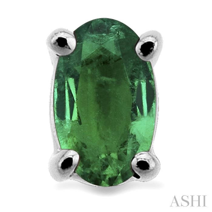 Oval Shape Gemstone Stud Earrings-2