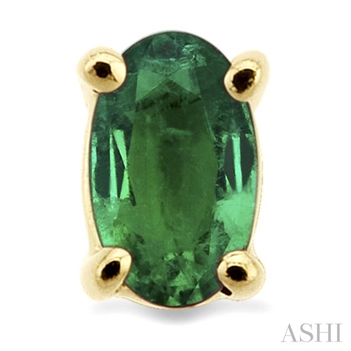 Oval Shape Gemstone Stud Earrings-2