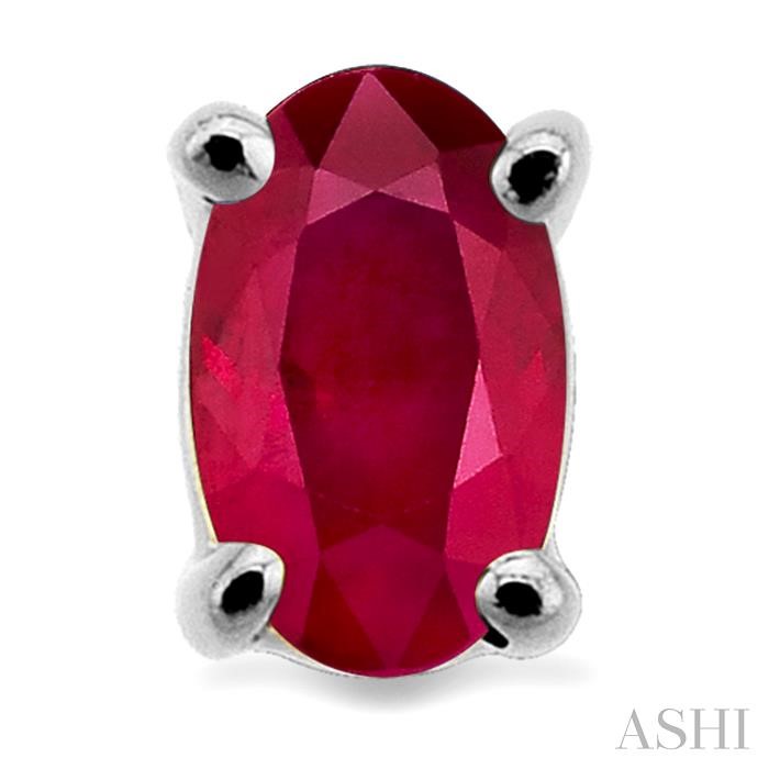 Oval Shape Gemstone Stud Earrings-2