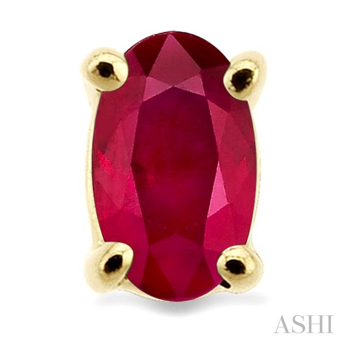 Oval Shape Gemstone Stud Earrings-2