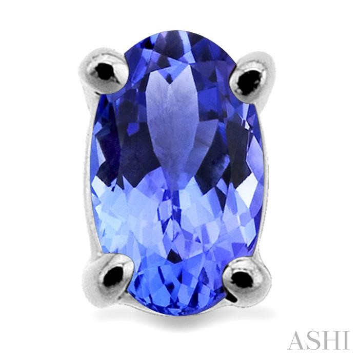 Oval Shape Gemstone Stud Earrings-2