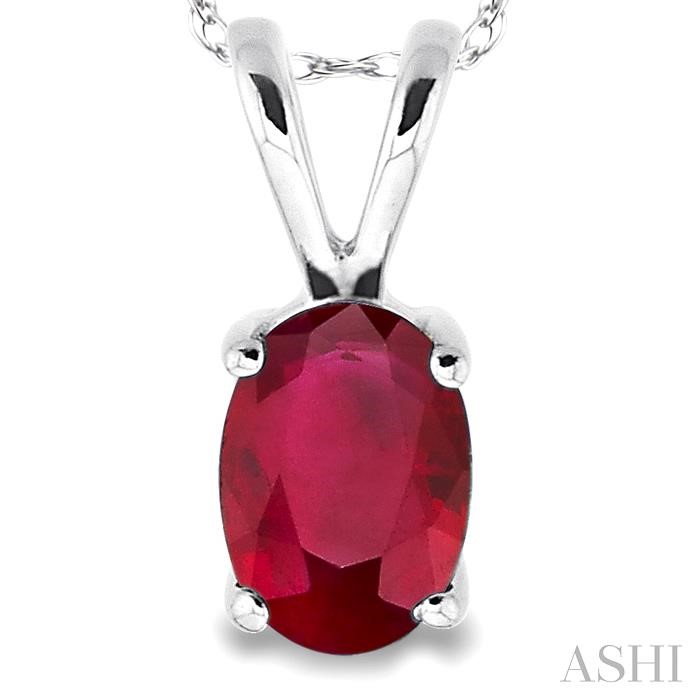 Oval Shape Gemstone Solitaire Pendant-3