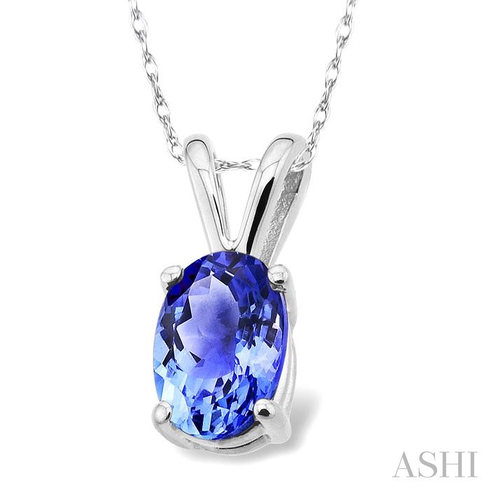 Oval Shape Gemstone Solitaire Pendant-2