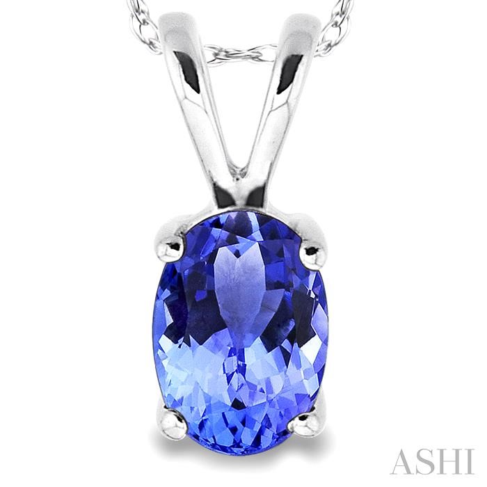 Oval Shape Gemstone Solitaire Pendant-3