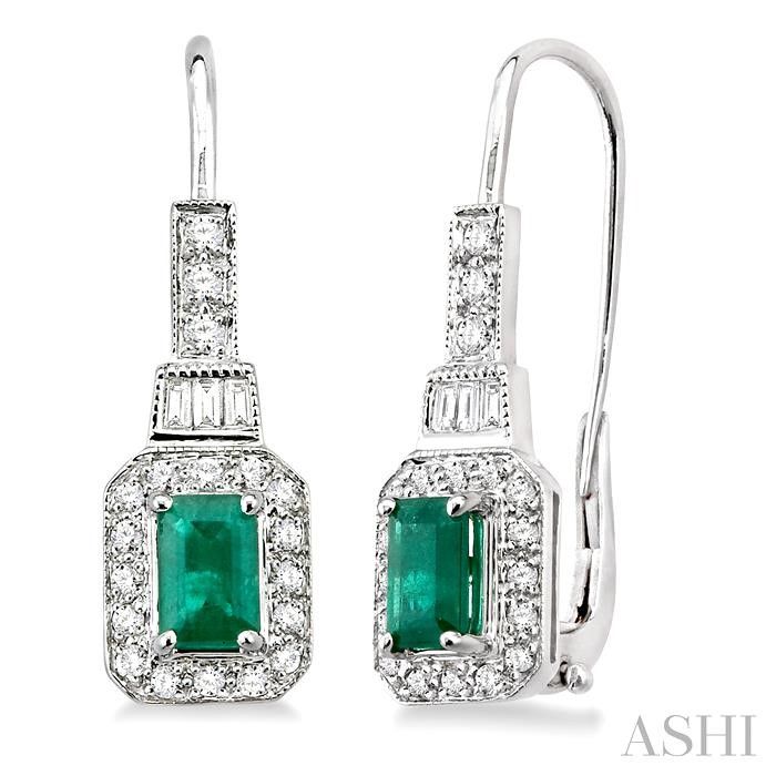 GEMSTONE & HALO DIAMOND EARRINGS