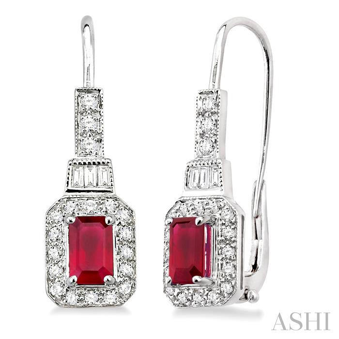 GEMSTONE & HALO DIAMOND EARRINGS