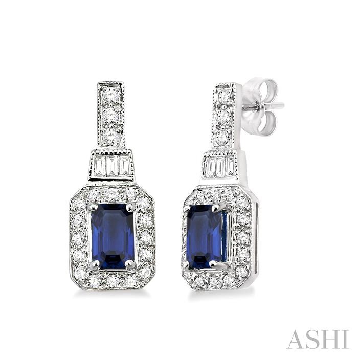 GEMSTONE & HALO DIAMOND EARRINGS