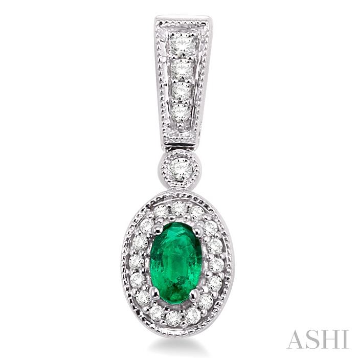 Oval Shape Gemstone & Halo Diamond Earrings-2