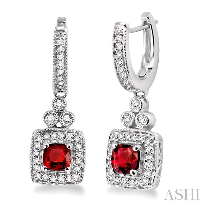 GEMSTONE & DIAMOND EARRINGS