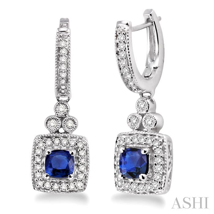 GEMSTONE & DIAMOND EARRINGS