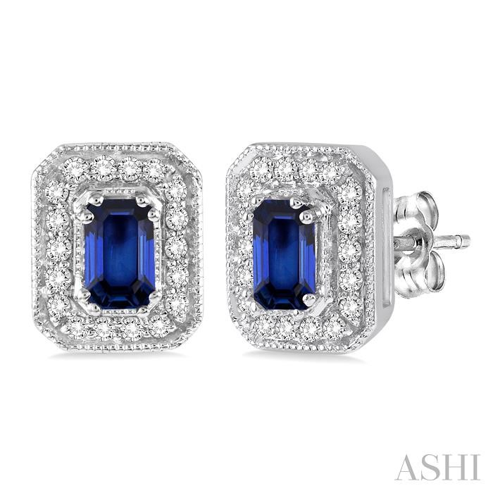 GEMSTONE & DIAMOND EARRINGS