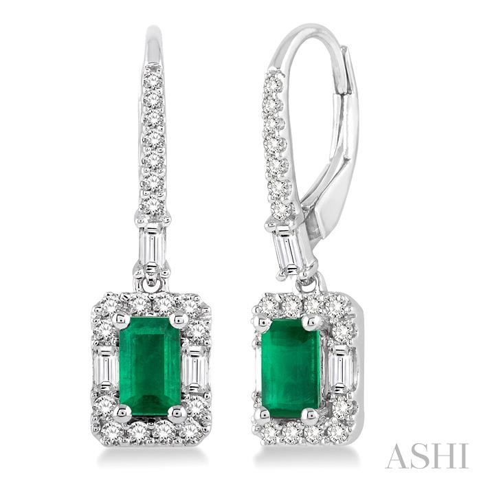 GEMSTONE & HALO DIAMOND EARRINGS