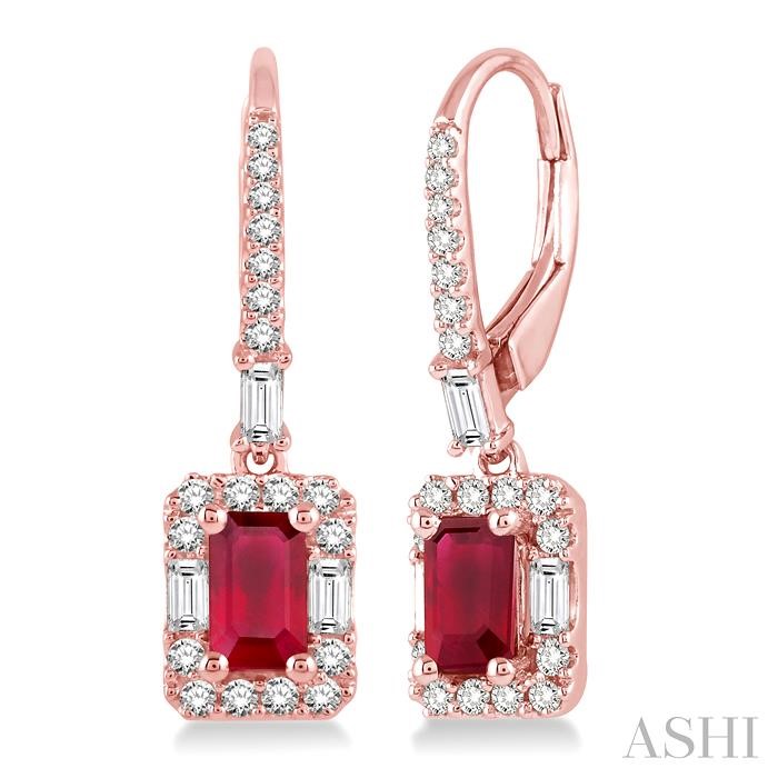 GEMSTONE & DIAMOND EARRINGS