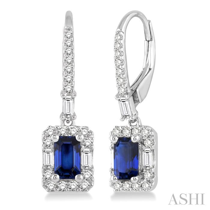 GEMSTONE & HALO DIAMOND EARRINGS