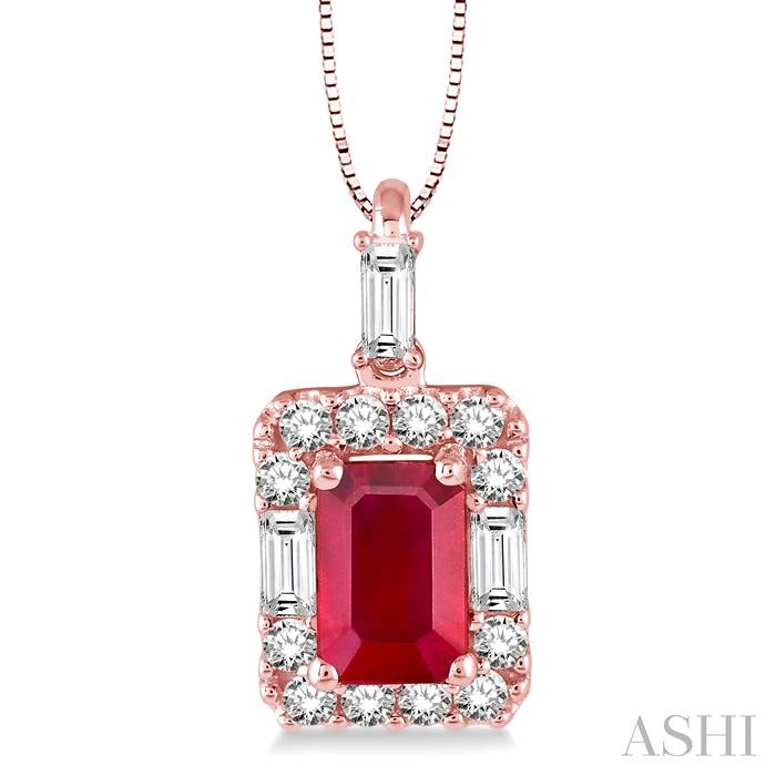 GEMSTONE & DIAMOND PENDANT