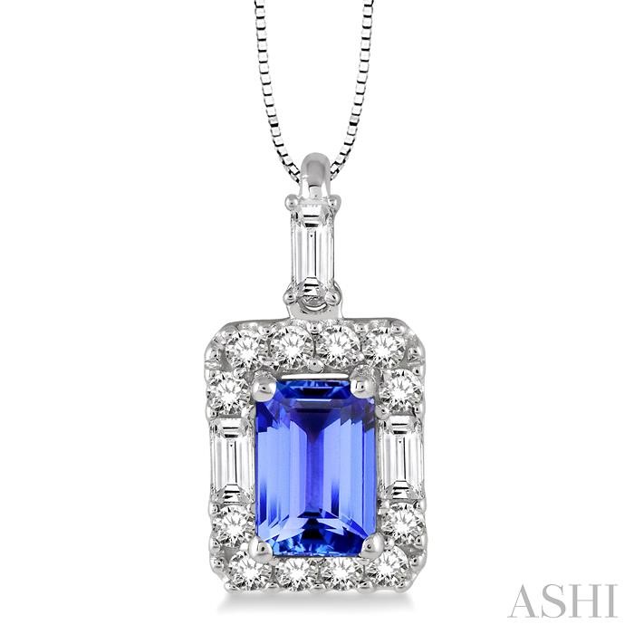 GEMSTONE & DIAMOND PENDANT