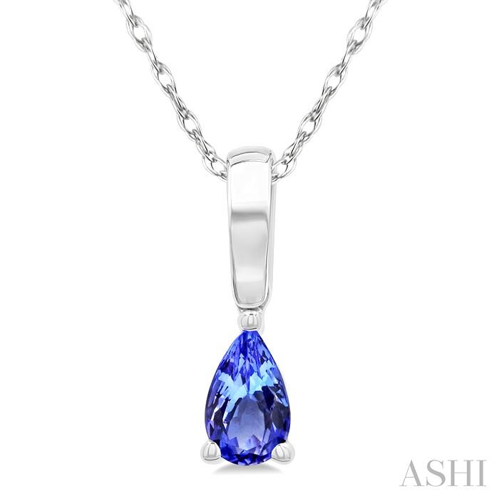 Pear Shape Gemstone Solitaire Pendant