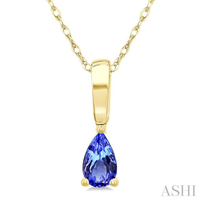 Pear Shape Gemstone Solitaire Pendant