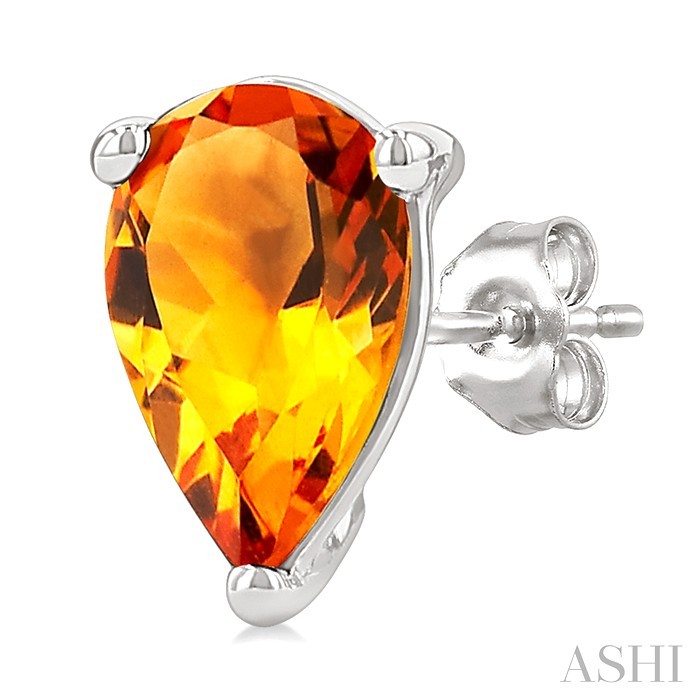 Pear Shape Gemstone Stud Earrings