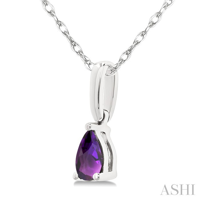 Pear Shape Gemstone Solitaire Pendant