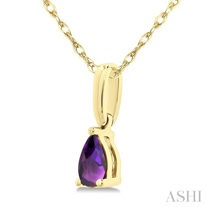 Pear Shape Gemstone Solitaire Pendant