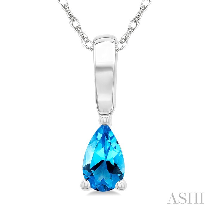 Pear Shape Gemstone Solitaire Pendant