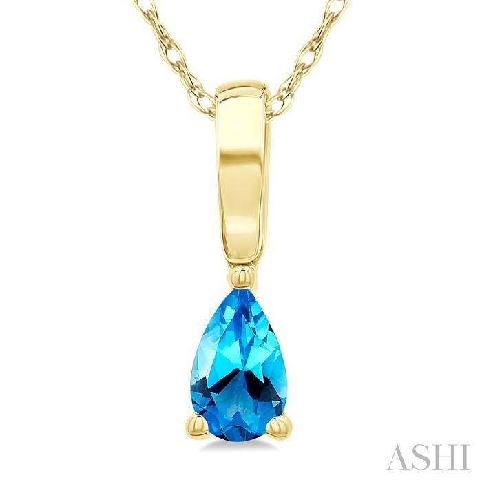 Pear Shape Gemstone Solitaire Pendant