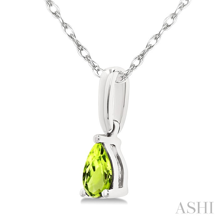 Pear Shape Gemstone Solitaire Pendant