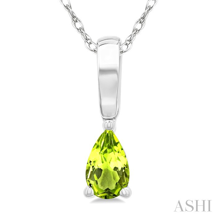 Pear Shape Gemstone Solitaire Pendant