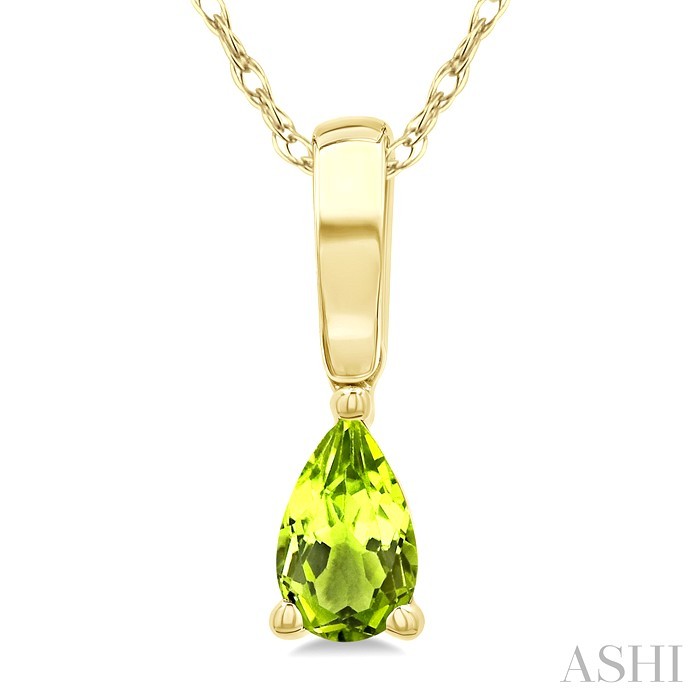 Pear Shape Gemstone Solitaire Pendant
