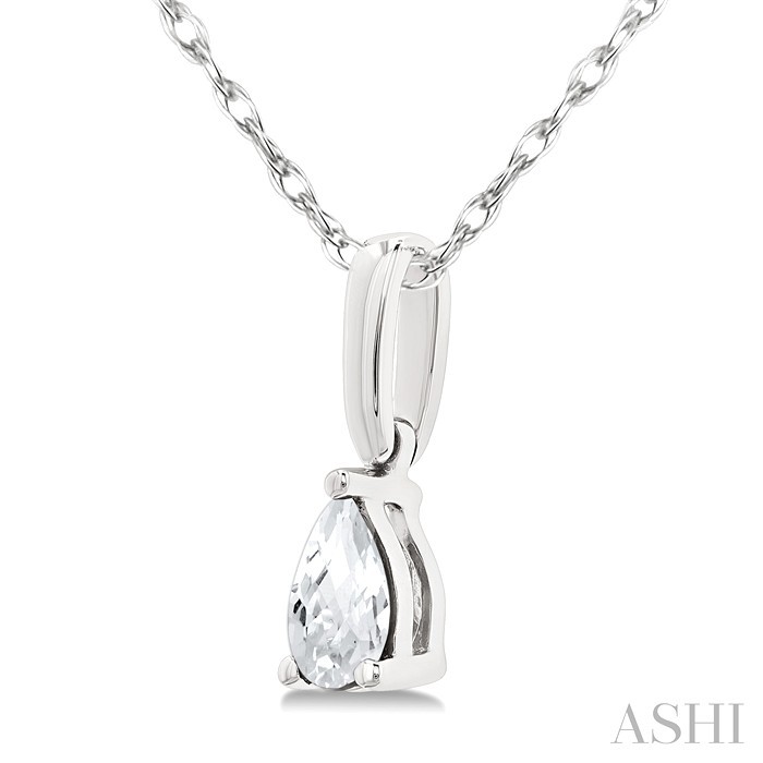 Pear Shape Gemstone Solitaire Pendant