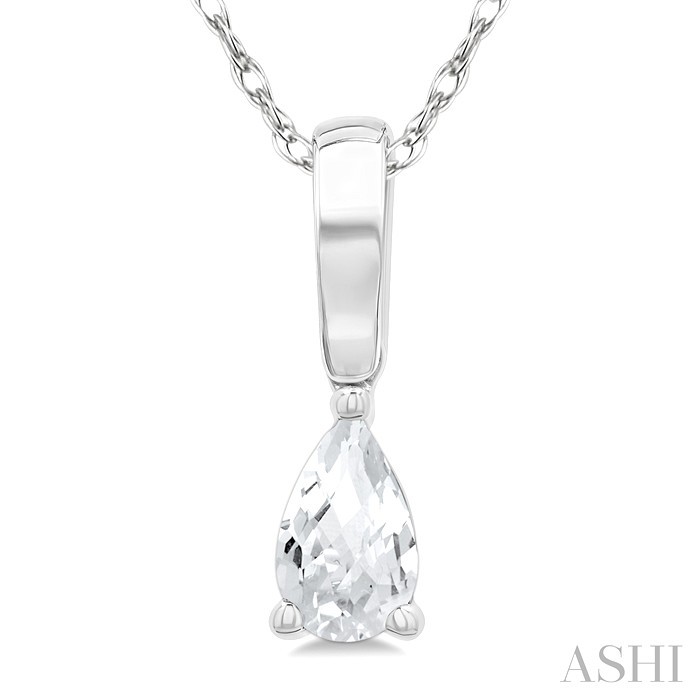 Pear Shape Gemstone Solitaire Pendant