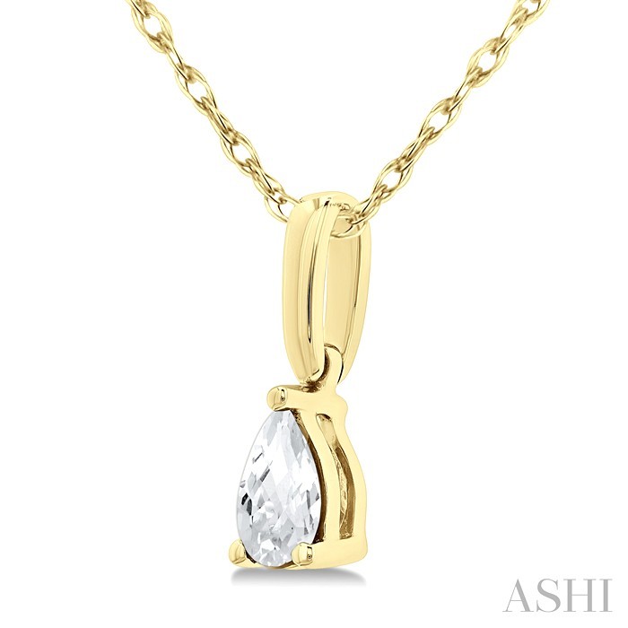 Pear Shape Gemstone Solitaire Pendant