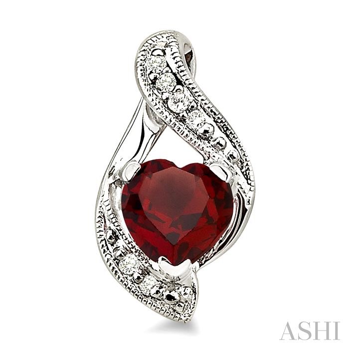 Heart Shape Gemstone & Diamond Earrings-2