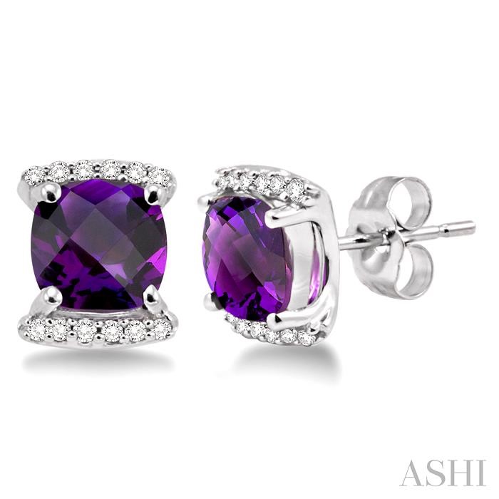 GEMSTONE & DIAMOND EARRINGS