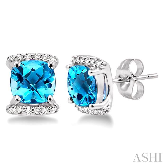 GEMSTONE & DIAMOND EARRINGS
