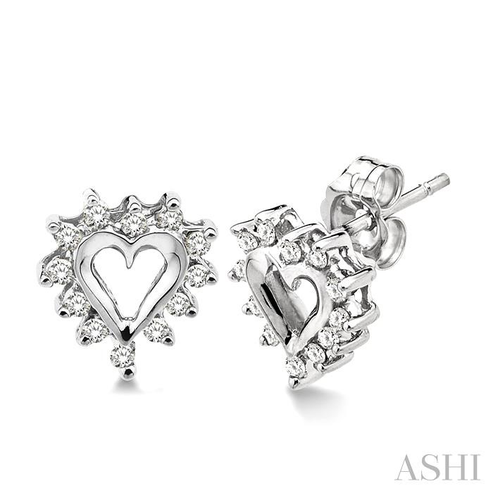 HEART SHAPE DIAMOND FASHION EARRINGS