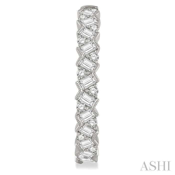 Scatter Zig-Zag Baguette Diamond Fashion Hoop Earrings-2